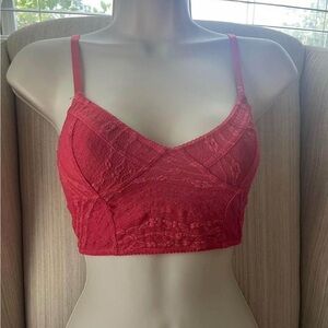 INTIMATELY FREE PEOPLE Womens Red LACE Bralette Size Small